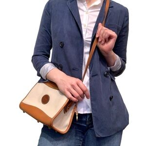 Dooney & Bourke Tan and White Crossbody Bag